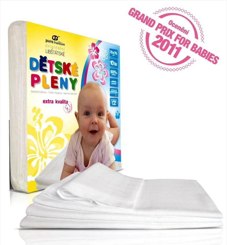Libštátské pleny EXTRA kvality 70×70 cm bílé – 10 ks Libštátské pleny EXTRA kvality 70×70 cm bílé – 10 ks
