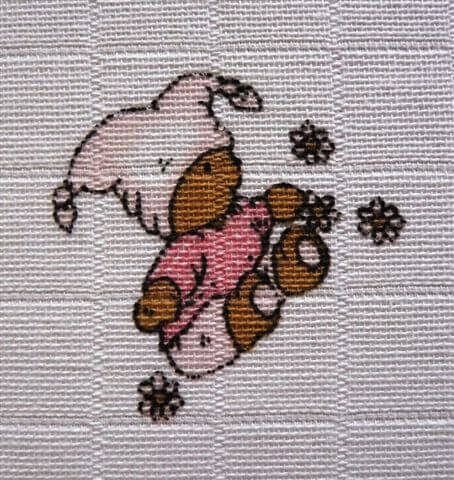 Libštátské pleny potisk Méďa růžový 70×70 cm – 1 ks Libštátské pleny potisk Méďa růžový 70×70 cm – 1 ks