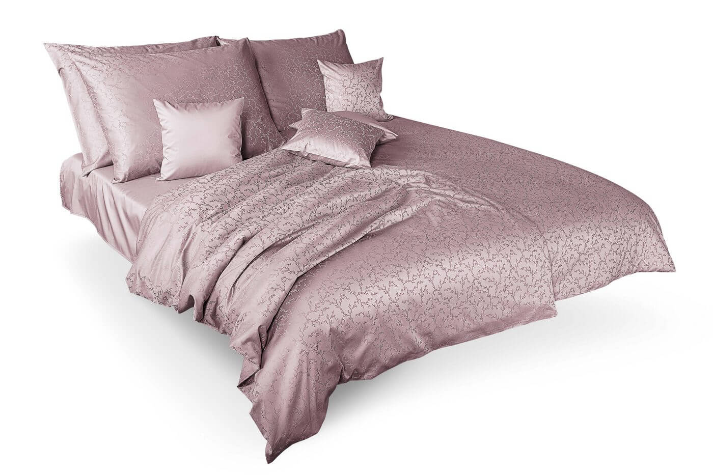 Povlečení Tencel Větvičky starorůžová Povlečení Tencel Větvičky starorůžová