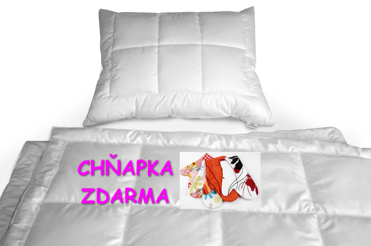 SET letní přikrývka a polštář s výplní Tencel+zdarma chňapka SET letní přikrývka a polštář s výplní Tencel+zdarma chňapka