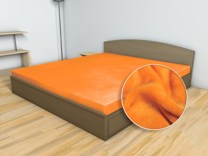 Prostěradlo Mikroflanel sv. oranžová Prostěradlo Mikroflanel sv. oranžová