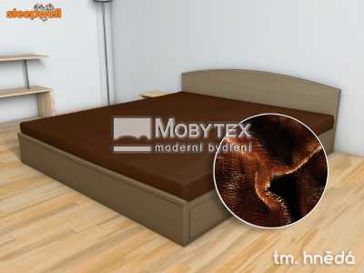 Prostěradlo Mikroflanel tm. hnědá 90×200 cm Prostěradlo Mikroflanel tm. hnědá 90×200 cm
