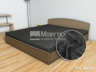 Prostěradlo Mikroflanel tm. šedá 180×200 cm Prostěradlo Mikroflanel tm. šedá 180×200 cm