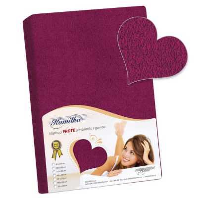 Froté prostěradlo bordó Bellatex 180 g Froté prostěradlo bordó Bellatex 180 g