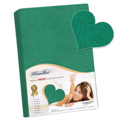Froté prostěradlo tm. zelená Bellatex 180 g Froté prostěradlo tm. zelená Bellatex 180 g