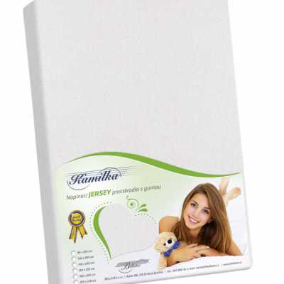 Bavlněné Jersey prostěradlo bílá Bellatex 140 g Bavlněné Jersey prostěradlo bílá Bellatex 140 g