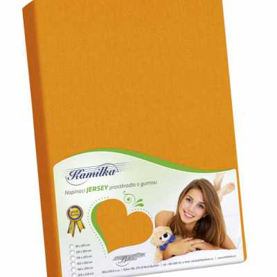 Bavlněné Jersey prostěradlo oranžová Bellatex 140 g Bavlněné Jersey prostěradlo oranžová Bellatex 140 g