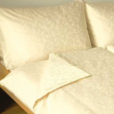 Povlečení damašek Ornella Natural Cotton žlutá Povlečení damašek Ornella Natural Cotton žlutá