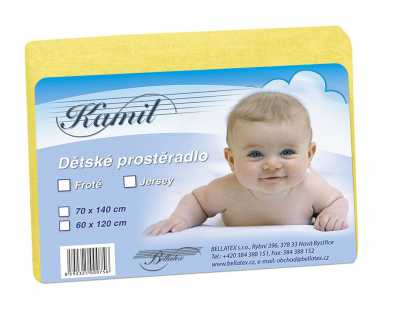 Jersey prostěradlo postýlka žlutá Bellatex 180 g Jersey prostěradlo postýlka žlutá Bellatex 180 g
