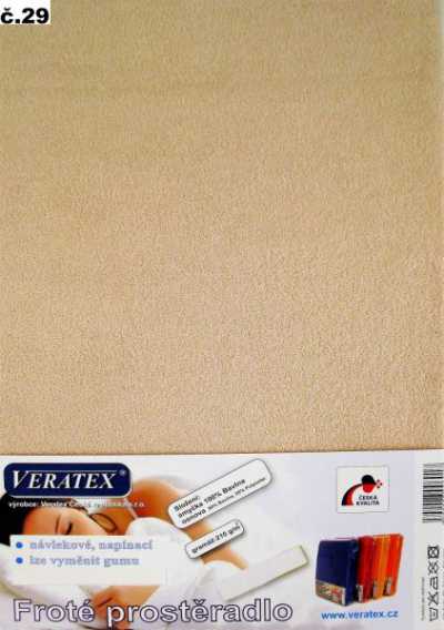 Froté prostěradlo béžová Veratex 210 g Froté prostěradlo béžová Veratex 210 g