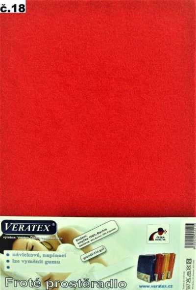 Froté prostěradlo červená Veratex 210 g Froté prostěradlo červená Veratex 210 g