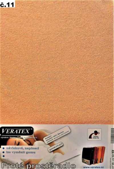 Froté prostěradlo lososová Veratex 210 g Froté prostěradlo lososová Veratex 210 g