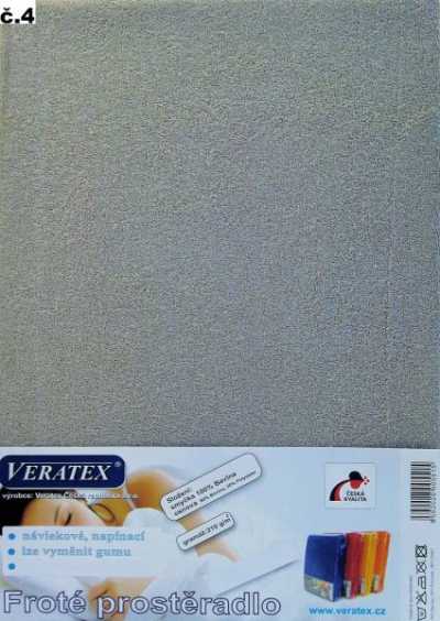 Froté prostěradlo šedá Veratex 210 g Froté prostěradlo šedá Veratex 210 g