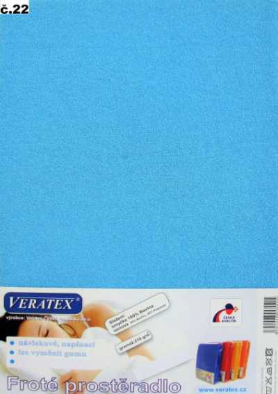 Froté prostěradlo stř. modrá Veratex 210 g Froté prostěradlo stř. modrá Veratex 210 g