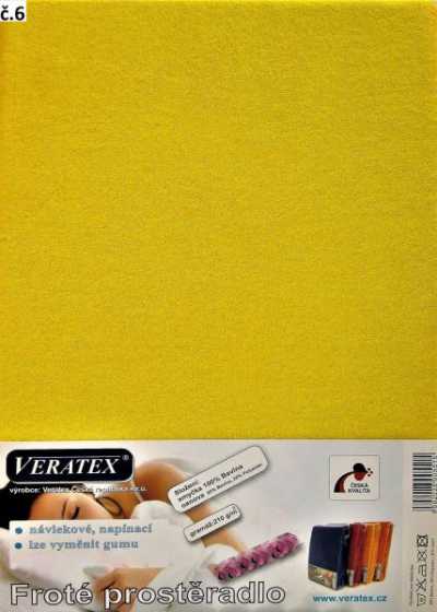 Froté prostěradlo stř. žlutá Veratex 210 g Froté prostěradlo stř. žlutá Veratex 210 g
