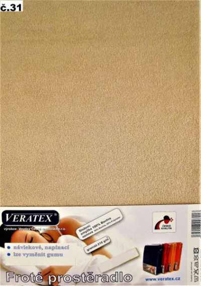 Froté prostěradlo sv. hnědá Veratex 210 g Froté prostěradlo sv. hnědá Veratex 210 g