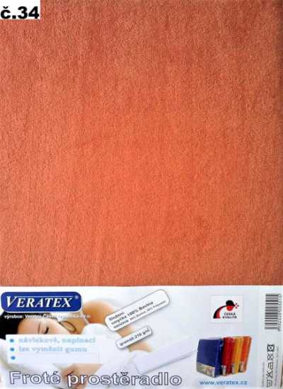 Froté prostěradlo sv. rezavá Veratex 210 g Froté prostěradlo sv. rezavá Veratex 210 g