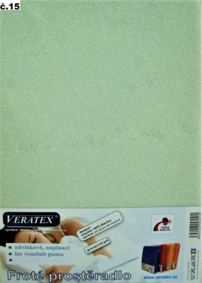 Froté prostěradlo sv. zelená Veratex 210 g Froté prostěradlo sv. zelená Veratex 210 g