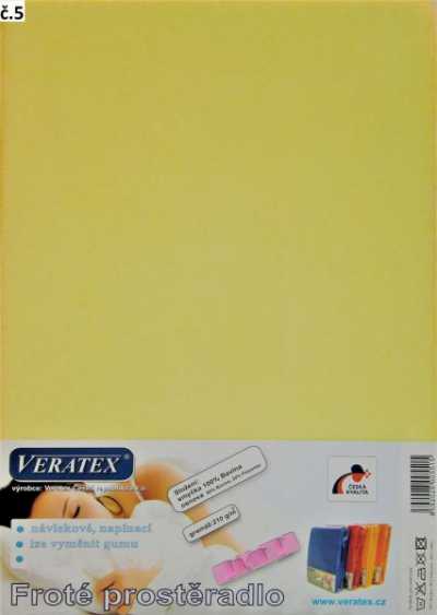 Froté prostěradlo sv. žlutá Veratex 210 g Froté prostěradlo sv. žlutá Veratex 210 g