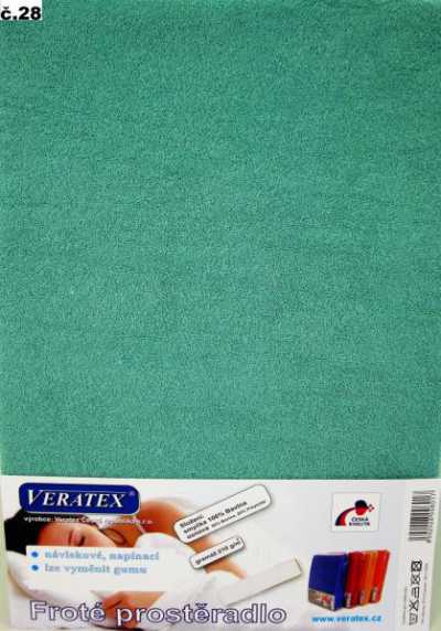 Froté prostěradlo tm. zelená Veratex 210 g Froté prostěradlo tm. zelená Veratex 210 g