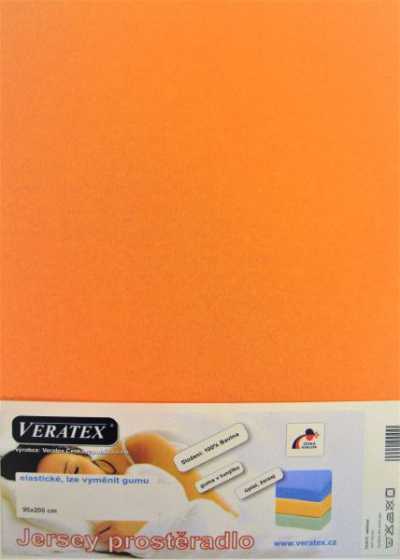 Bavlněné Jersey prostěradlo meruňková Veratex 180 g Bavlněné Jersey prostěradlo meruňková Veratex 180 g