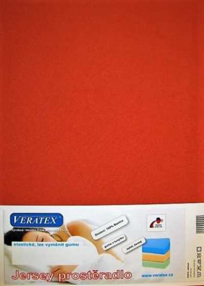 Bavlněné Jersey prostěradlo rezavá Veratex 180 g Bavlněné Jersey prostěradlo rezavá Veratex 180 g
