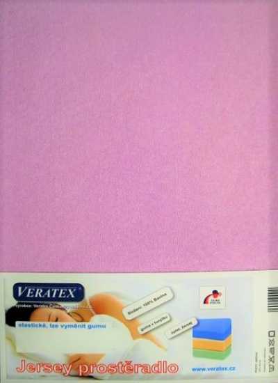 Bavlněné Jersey prostěradlo fialková Veratex 180 g Bavlněné Jersey prostěradlo fialková Veratex 180 g