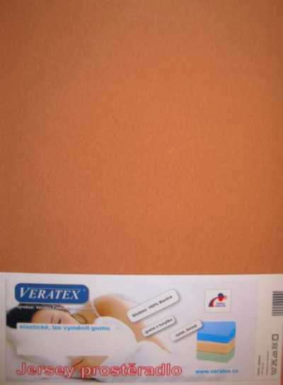 Bavlněné Jersey prostěradlo sv. rezavá Veratex 180 g Bavlněné Jersey prostěradlo sv. rezavá Veratex 180 g